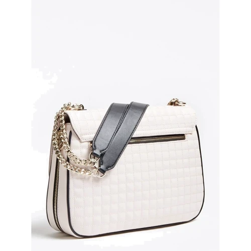 Женская сумка через плечо Guess Matrix Shoulder Bag бежевая (HWVG7740200-SML): Пол Женский