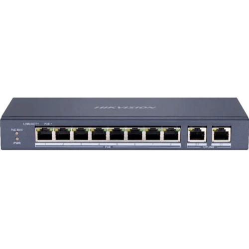 Сетевой коммутатор Hikvision DS-3E0310P-E/M: Порты только Fast Ethernet (10/100)