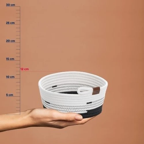 Корзина KELA Hedda черно-белый 25х12 см (24457)