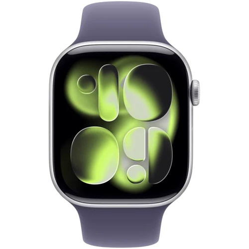 Apple Watch Series 11 GPS 42mm Silver Aluminium Case with Purple Fog Sport Band - M/L (MEU74)