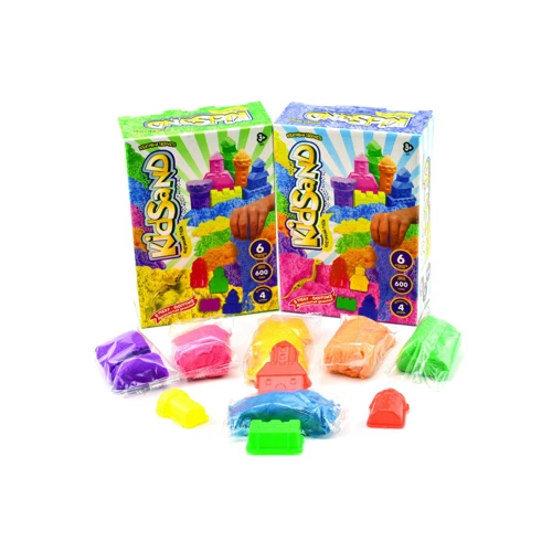 Набір креативного творчості Кінетичний пісок KidSand коробка 600 г укр (KS-04-04): Виробник Danko toys