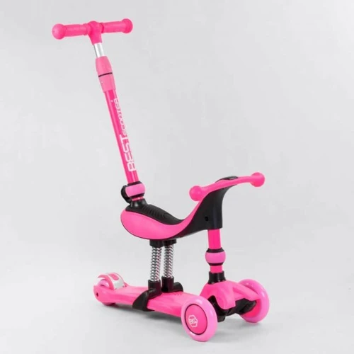 Самокат-беговел Best Scooter 3 в 1 розовый (BS-23180)