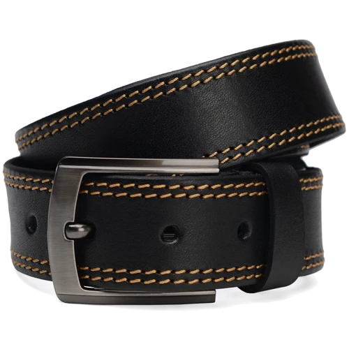 Мужской ремень Borsa Leather черный (v1gench4)