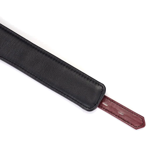 Ошейник с поводком Liebe Seele Wine Red Curved Collar