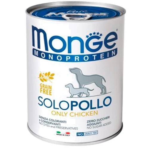 Паштет для собак Monge Dog Solo 100% курица 400 г (70014212)