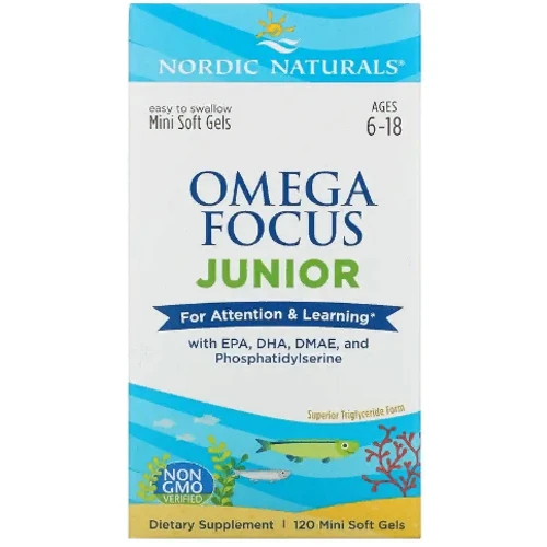 Nordic Naturals Omega Focus Омега-3 для подростков 120 мини гелевых капсул