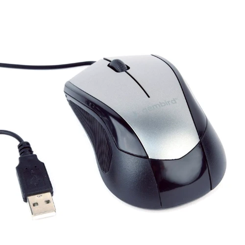 Мышь Gembird MUS-3B-02-BG Black/Grey: Интерфейс подключения USB