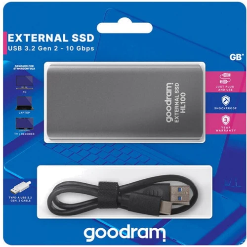 GOODRAM HL100 2 TB (SSDPR-HL100-02T): Форм-фактор Portable