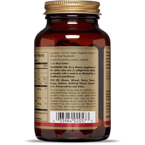 Solgar Omega-3 EPA & DHA, Triple Strength, 950 mg, 100 Softgels Омега-3 ЕПК і докозагексановая кислота: Стать унісекс