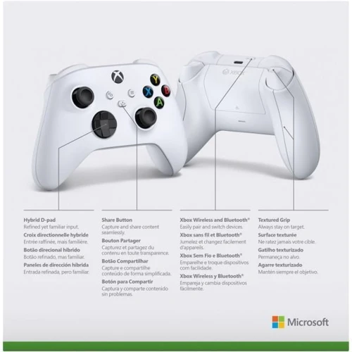 Аксесуар для приставки Microsoft Xbox Series X | S Wireless Controller with Bluetooth (Robot White) + Adapter for Windows фото 5