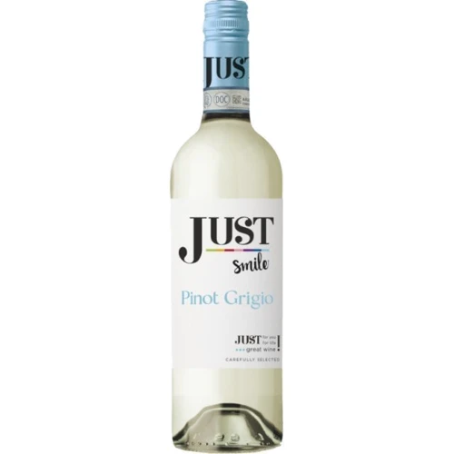 Вино Just PINOT GRIGIO DOC VEGAN, белое сухое, 11.5% 0.75л (PLK3770019267325)