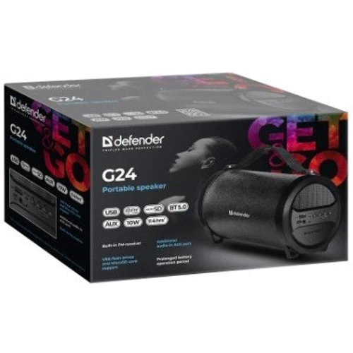 Акустика Defender G24 Black: Тип портативная