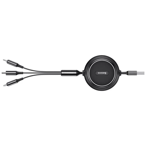 Кабель Baseus USB Cable to Micro USB/Lightning/Type-C Golden Loop 1.2m Black (CAMLT-JH01): Длина 1.2 м