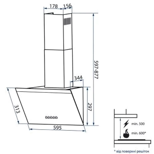 Витяжка Minola HDN 6222 BL/INOX 700 LED фото 10