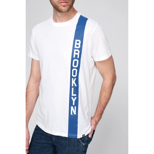 Футболка 47 Brand LA Dodgers Cooperstow Stripe D (308407-FS) M біла з принтом: Склад Полиэстер, Хлопок