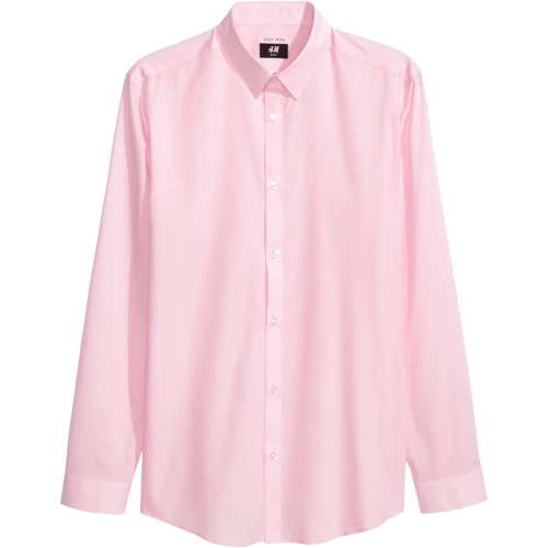 Рубашка H&M 4005314 50 розовая с длинным рукавом: Длина рукава Длинный