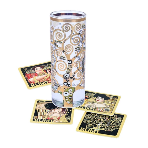 Рюмка Carmani для водки с подставками 4шт Г. Климт Ожидание 50 ml (841-3113)