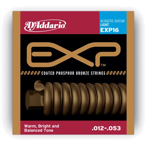 Струна для гітар Струны D`ADDARIO EXP16 EXP PHOSPHOR BRONZE LIGHT 12-53: Тип Комплект струн
