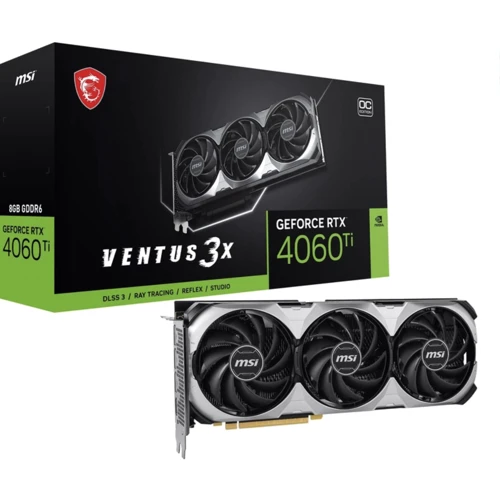 Видеокарта MSI GeForce RTX 4060 Ti 8GB VENTUS 3X OC: Исполнение Однослотовое