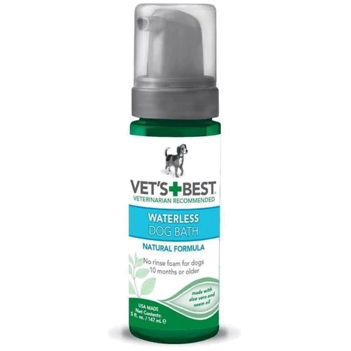 Моющая пена Vets Best Waterless Dog Bath для собак для экспресс чистки без воды 147 мл (vb10134)