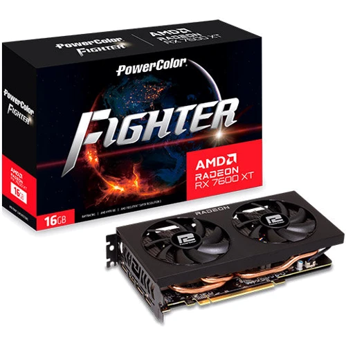 Видеокарта PowerColor Fighter AMD Radeon RX 7600 XT 16GB GDDR6 (RX 7600 XT 16G-F)