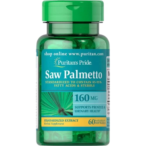 Puritan's Pride Saw Palmetto Standardized Extract 160 mg Со Пальметто 60 гелевых капсул