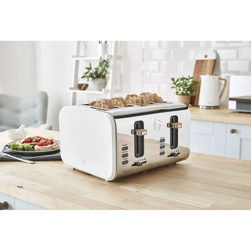 Тостер Swan ST14620WHTN Nordic White: Съемный поддон для сбора крошек есть
