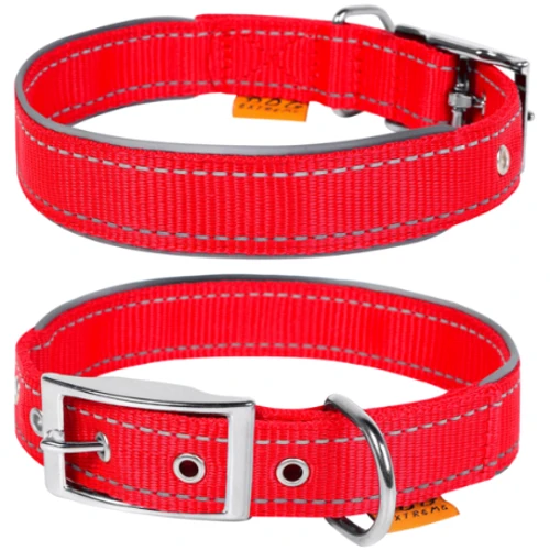 Ошейник Collar Dog Extremе нейлон двойной ш 40 м, д 60-72 см со светоотражающей вставкой, красный (64543): Производитель Collar