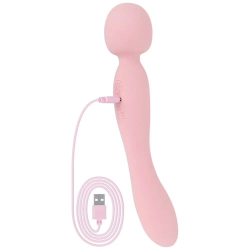 Вібромасажер Good Vibes Only - SIMI Double-Sided Wand Vibrator Soft Silicone - Pink