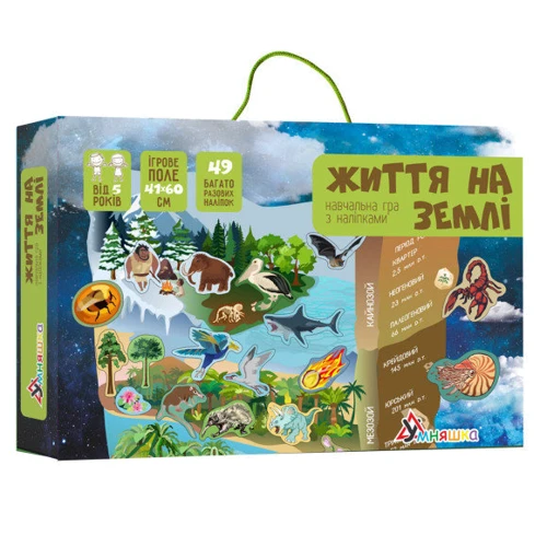 

Игра с многоразовыми наклейками Умняшка Жизнь на земле KP-009