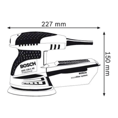 Шліфмашина ексцентрикова Bosch GEX 125-1 AE (0601387500): Тип машини ексцентрикова