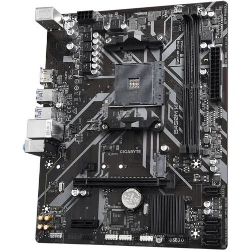 GIGABYTE B450M K: Разъемы на плате PCI Express x1, SATA 3.0, M.2