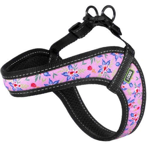 Шлея HiDog Comfort Flowers pink 46-52 см L розовая (139\1020)