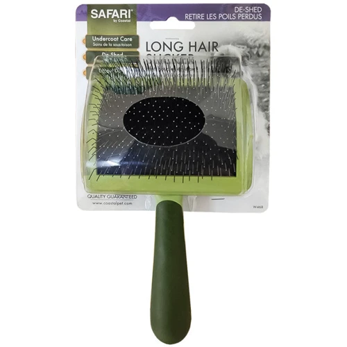 

Пуходерка для собак изогнутая Safari Curved Firm Slicker Brush для длинной шерсти, 19х10.5 см (58186)