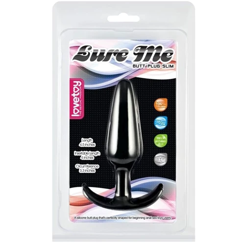 Анальна пробка LoveToy Lure Me Butt Plug Slim S Black