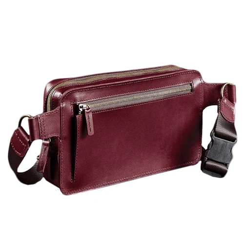 Сумка поясная BlankNote DROPBAG MAXI (КОЖА KRAST) виноград - бордовая (bn-bag-20-vin): Пол Унисекс