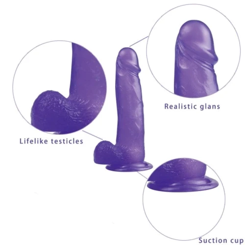 Фаллоимитатор LoveToy Jelly Studs Large Purple