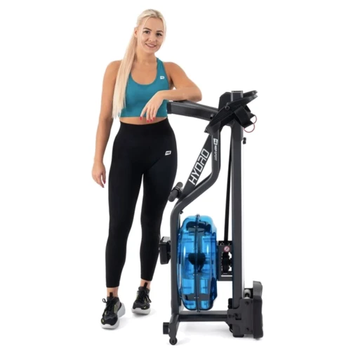 Гребной тренажер Hop-Sport HS-160WR Hydro + мат (5902308228832)