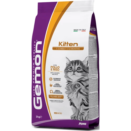 Сухой корм для котят Gemon Cat Kitten курица с рисом 2 кг (8009470297134)