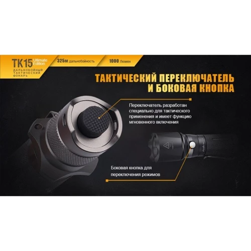 Ліхтар Fenix TK15UE2016bk: Сертифікат захищеності IPX8