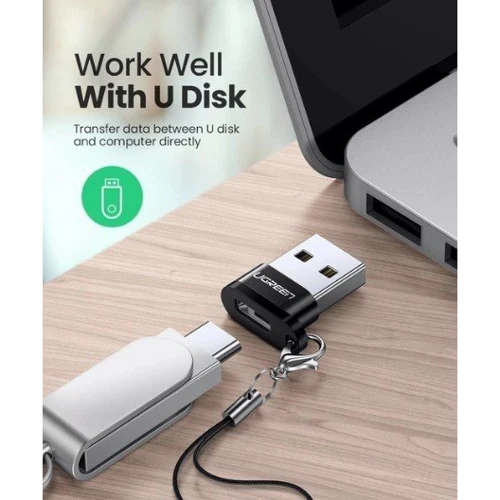 Адаптер Ugreen Adapter US280 USB to USB-C Black (50568): Дополнительные разъемы USB-C