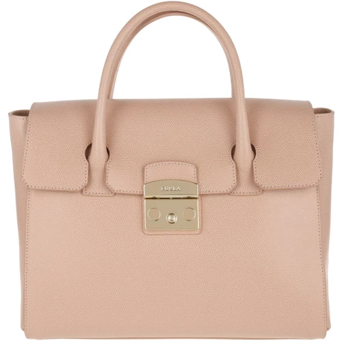 Жіноча каркасна сумка Furla Metropolis M Satchel ніжно-рожева (856489)
