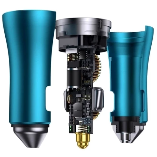 Зарядний пристрій Baseus Car Charger 2х USB-C Golden Contactor Pro 40W Blue (CGJP000003): Кількість USB-портів 2