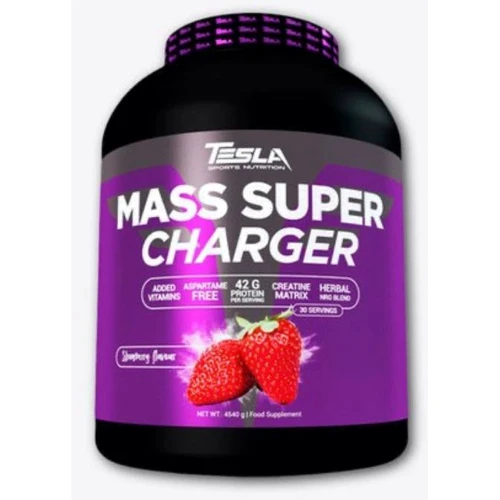 Гейнер Tesla Nutrition Mass Super Charger 8000 g / 53 servings / Starwberry