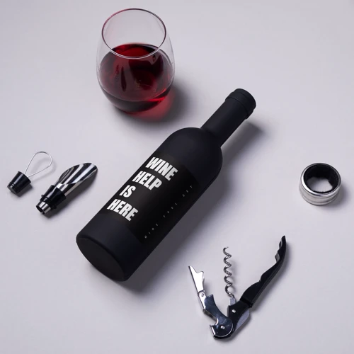 Набор для вина BeriDari в бутылке "Wine help is here" фото 2