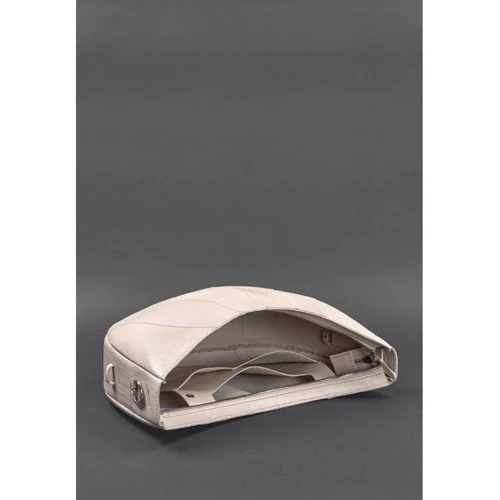 Женская сумка хобо BlankNote Круассан светло-бежевая (BN-BAG-12-light-beige): Тип ручки Со съемным ремнем, Без ручки, Плечевой ремень