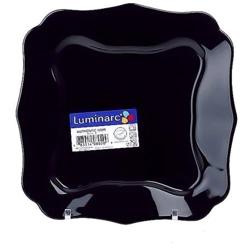 Тарелка Luminarc Authentic Black десертная 200мм (P4753): Форма квадратная с фигурными углами