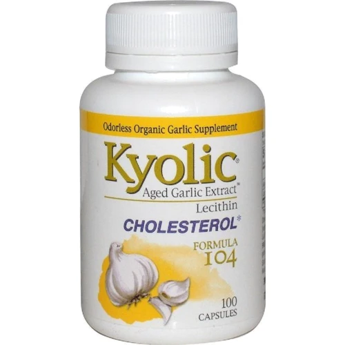 Kyolic Aged Garlic Extract with Lecithin Cholesterol Formula 104 Экстракт чеснока с лецитином 100 капсул