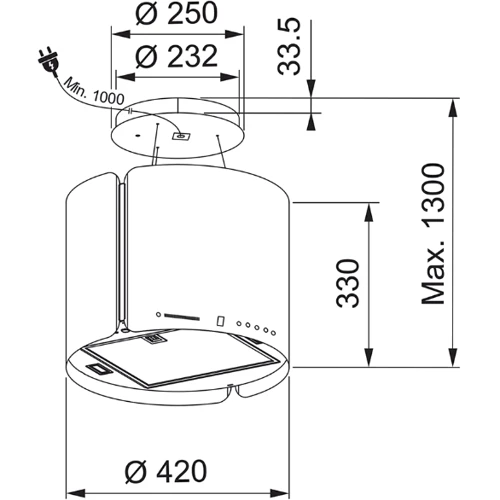 Вытяжка Franke FSMS F42 SS/BK MATT 345.0654.870: Тип воздухоочистителя Рециркуляция