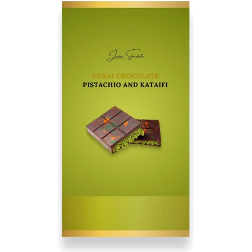 Шоколад Laviva Chocolate Dubai Chocolate Pistachio Дубайский Фисташка 200 г (UA-0311)